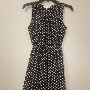 Monteau Polka Dot Blouse Mini Dress